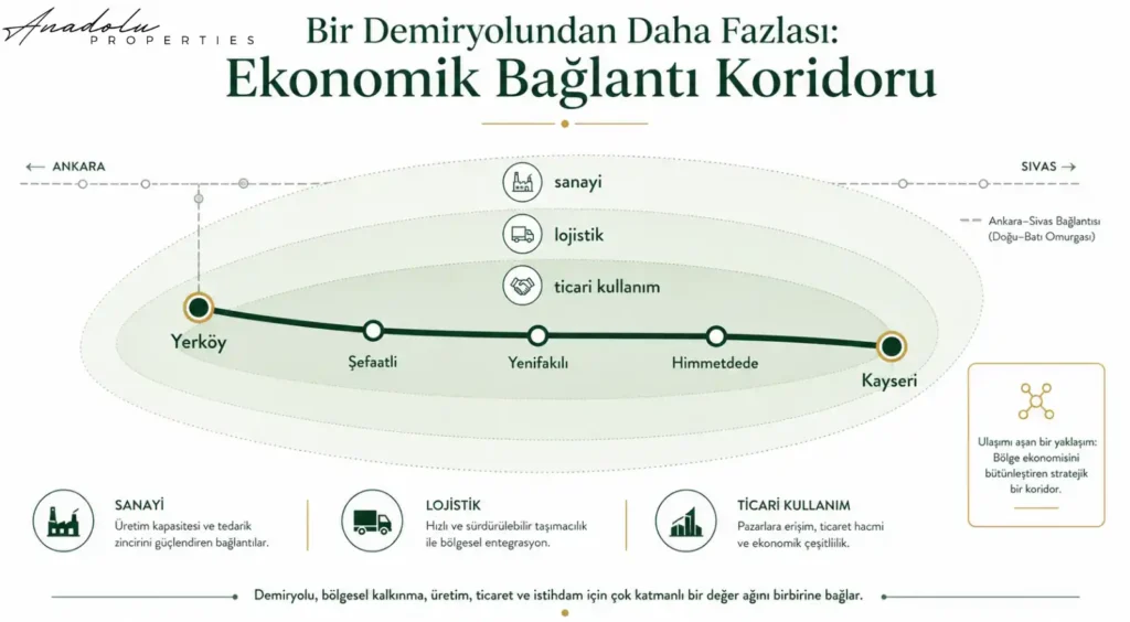 YERKÖY–KAYSERİ YHT PROJESİ NEDEN SADECE BİR DEMİRYOLU DEĞİL? LOJİSTİK KORİDOR, SANAYİ VE GAYRİMENKUL ETKİLERİ