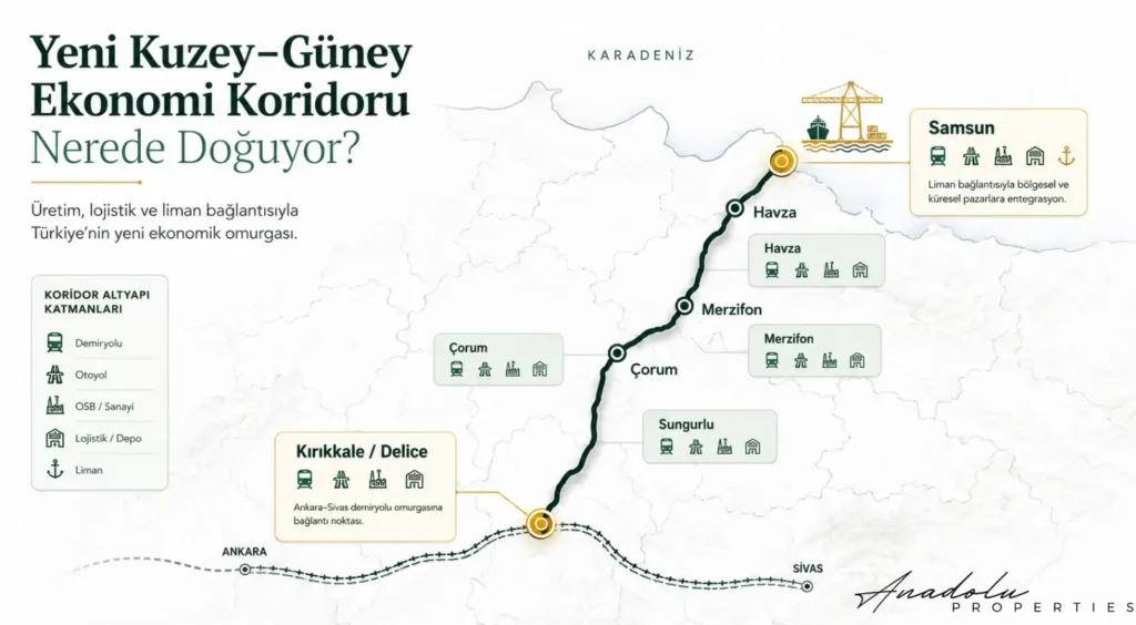 KIRIKKALE–ÇORUM–SAMSUN HIZLI TREN HATTI: YENİ İÇ ANADOLU–KARADENİZ SANAYİ VE LOJİSTİK KORİDORU NEREDE DOĞUYOR?